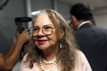 Brasília (DF), 26/03/2025 - Ana Maria Lima de Oliveira Presidente da Comissão de Anistia, durante evento que o coletivo Filhos e Netos por Memória, Verdade e Justiça protocolam pedido de Anistia Coletiva em Brasília. Foto: José Cruz/Agência Brasil