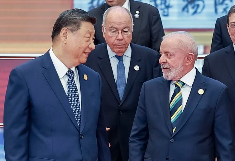 Presidente da República, Luiz Inácio Lula da Silva, durante foto oficial dos Chefes de Delegação. China National Convention Center II, Pequim - China  Foto: Ricardo Stuckert / PR