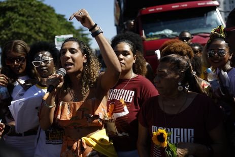Rio de Janeiro (RJ), 27/07/2025 – A ministra da Igualdade Racial, Anielle Franco, participa da XI Marcha das Mulheres Negras, em Copacabana, mobilização contra o racismo, por justiça e bem viver. Foto: Fernando Frazão/Agência Brasil