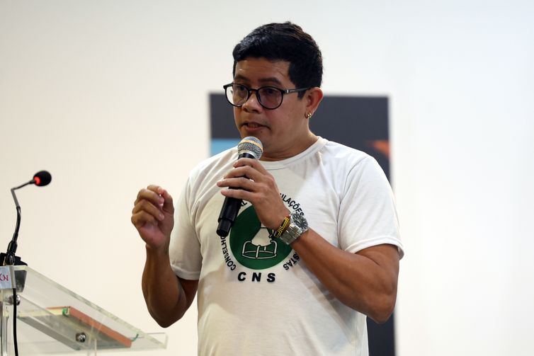 Valter Campanato/Agência Brasil Brasília (DF) 27/08/2025 - O secretário geral do Conselho Nacional das Populações Extrativistas, Dione Torquato, participa de cerimônia de comemoração de 18 anos do Instituto Chico Mendes de Conservação da Biodiversidade - ICMBio. Foto: Valter Campanato/Agência Brasil