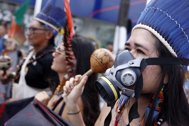 Belém (PA), 14/11/2025 - Marcha Global pelo Clima, evento paralelo à COP30. Foto: Bruno Peres/Agência Brasil