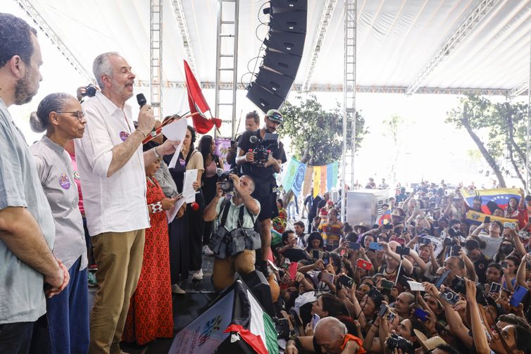 Belém (PA), 16/11/2025 - O presidente da COP30, embaixador André Corrêa do Lago disrcusa durante encerramento da cúpula dos povos 
Foto: Tânia Rêgo/Agência Brasil
