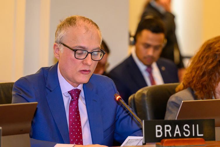 Juan Manuel Herrera/OEA Washington (DC), 06/01/2026 - Embaixador Benoni Belli participa de reunião Especial do Conselho Permanente da OEA. Foto: Juan Manuel Herrera/OEA