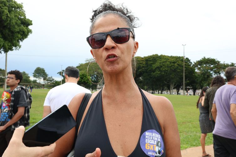 Valter Campanato/ Agência Brasil. Brasília-DF- 08/03/2026 - Ato 08M em Brasília.Joluzia Batista, da Articulação de Mulheres Brasileiras.
Foto: Valter Campanato/ Agência Brasil.