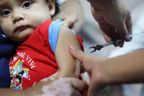 Brasília (DF) 15/04/2025 A Secretaria de Saúde do DF promove um dia de vacinação infantil  na Creche Sempre Viva, na cidade satélite de Ceilândia, DF  Foto: Fabio Rodrigues-Pozzebom/ Agência Brasil