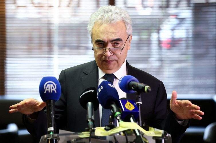 International Energy Agency Executive Director Dr Fatih Birol speaks during a press conference on developments in global energy markets, in Brussels, Belgium March 6, 2026. REUTERS/Yves Herman