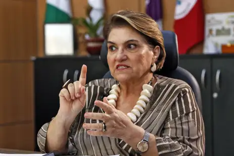 Bruno Peres/Agência Brasil Brasília (DF), 27/12/2026 - Ministra das Mulheres, Márcia Lopes, durante entrevista com a TV Brasil e Agência Brasil. Foto: Bruno Peres/Agência Brasil