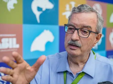 Campo Grande (MS), 26/03/2026 – O Diretor do departamento de conservação e biodiversidade do MMA, Bráulio Dias, durante entrevista para agência Brasil, fala sovre entrevista sobre o Atlas , na COP15.
Foto: Rafa Neddermeyer/Agência Brasil