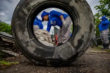 01/03/2026 - Projeto desenvolve educação ambiental de povos tradicionais em Magé.  Limpeza de resíduos sólidos em manguezal de Magé. Foto: Rodrigo Campanário/ Divulgação ONG Guardiões do Mar