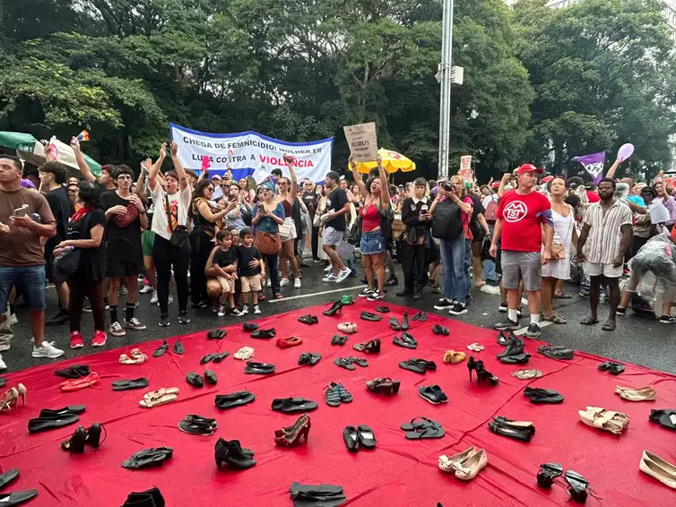 Elaine Patrícia Cruz/ABr São Paulo – 08/-3/2026 – Ato pelo dia 8M em São Paulo. Fotos: Elaine Patrícia Cruz/ABr