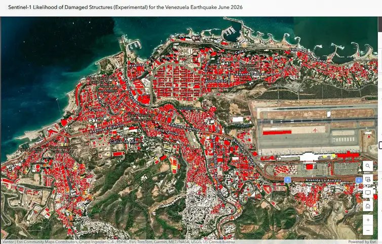 Brasília (DF), 30/06/2026 – Mapa da Nasa sugere 59 mil prédios danificados em terremoto
Nasa