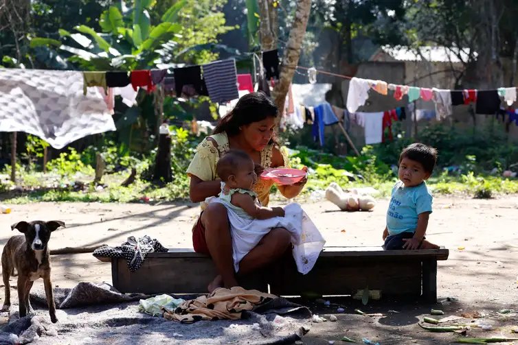 Maricá (RJ), 30/06/2026 - Aldeia Guyra Ambar (Morada dos Pássaros), comunidade indígena formada por famílias do povo Mbya Guarani, localizada ao lado da  Foto: Tânia Rêgo/Agência Brasil