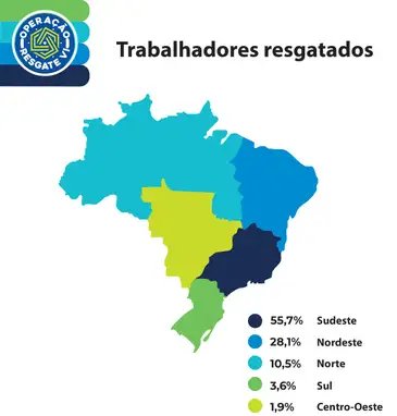 Operação Resgate VI - regiões. Foto: MPF/ Divulgação