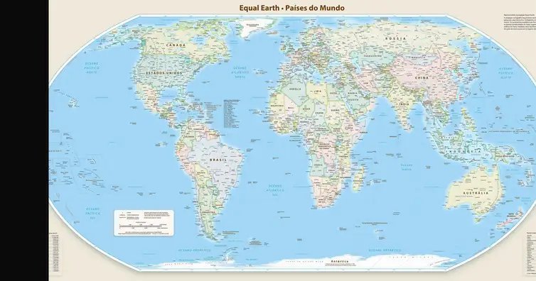 Brasília (DF), 05/09/2026 - Mapa Mundial.


Mapa Equal Earth Map
