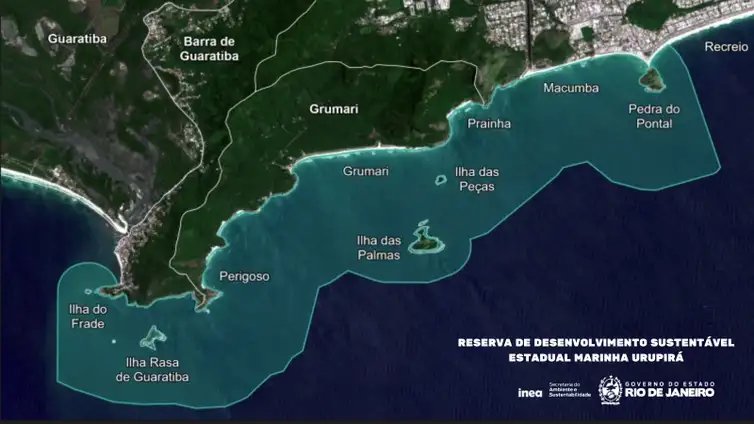 Reserva marinha alia proteção ambiental com atividades econômicas. Divulgação do governo do estado do Rio