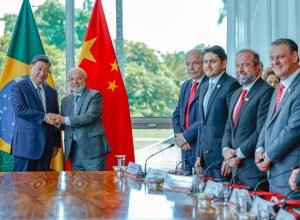 Presidente Lula o presidente da China, Xi Jinping, no Palácio da Alvorada - Foto: Ricardo Stuckert/PR